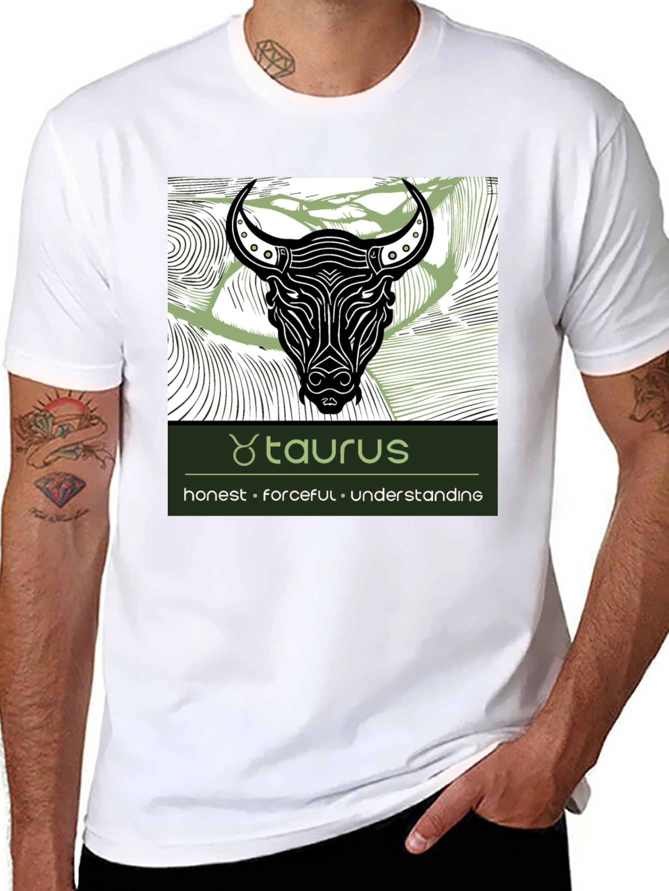 Taurus Zodiac Graphic Tee - Honest Forceful Understanding