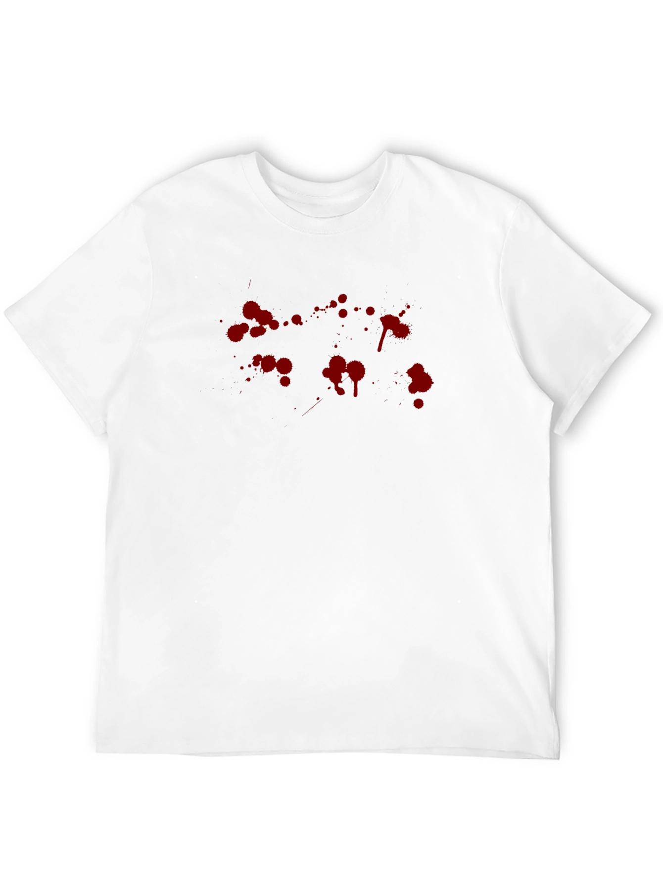 Blood Splatter Graphic Print Black T-Shirt