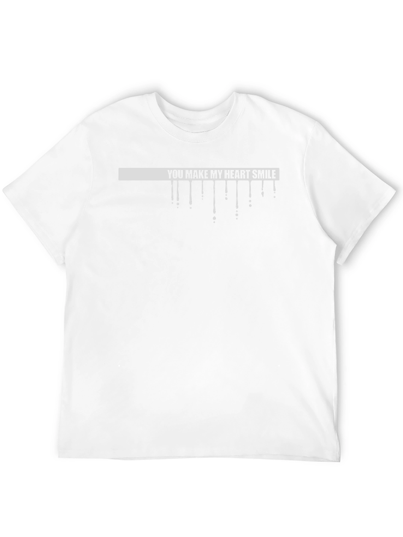 You Make My Heart Smile Graphic Black T-Shirt