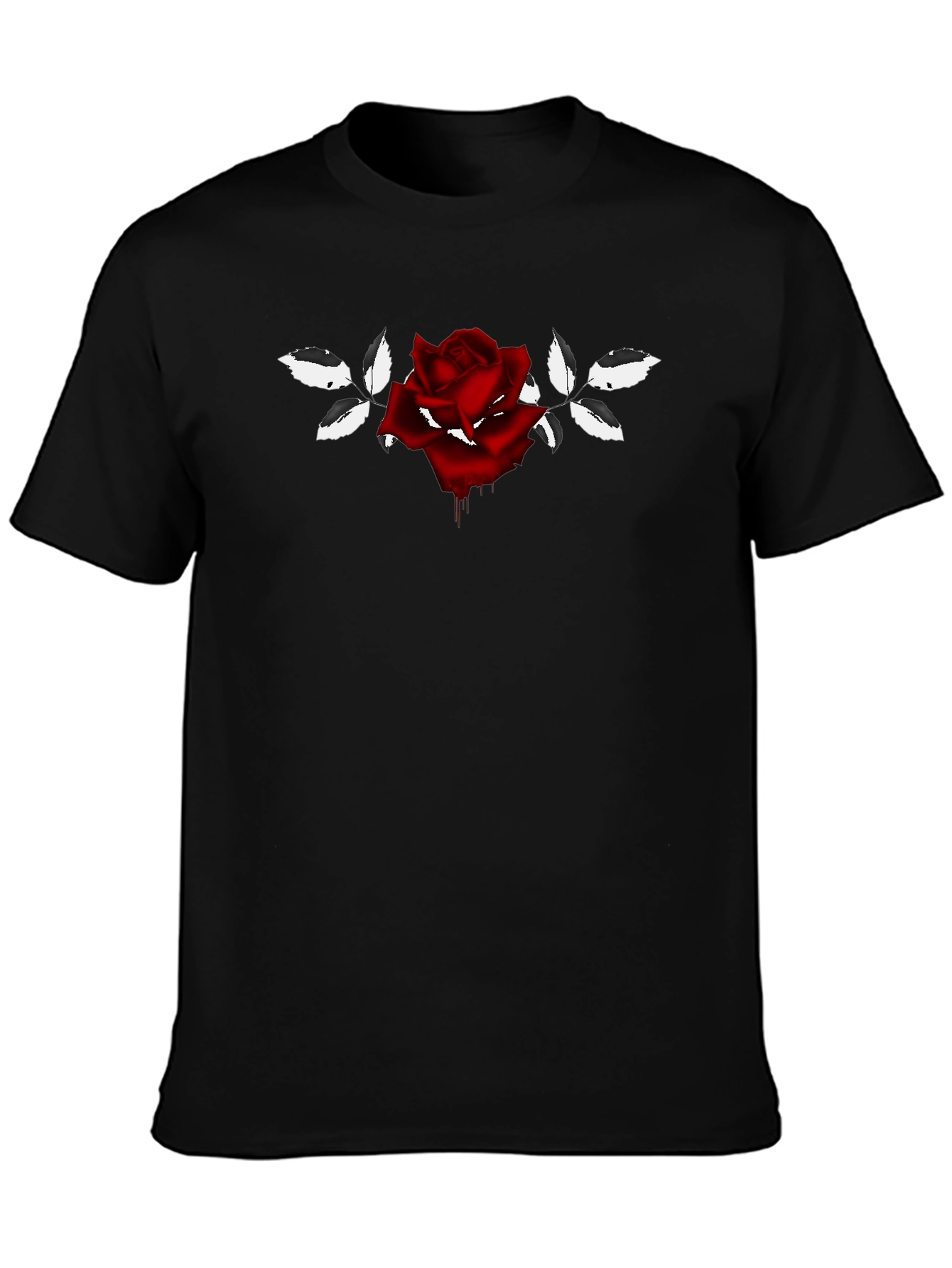 Rose Graphic Black T-Shirt