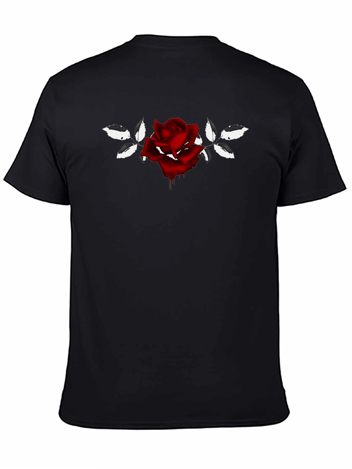 Rose Graphic Black T-Shirt