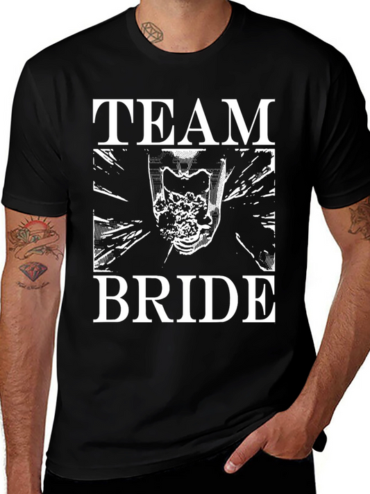 Team Bride Black Graphic T-Shirt