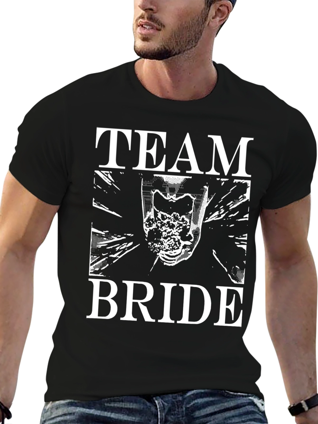 Team Bride Black Graphic T-Shirt