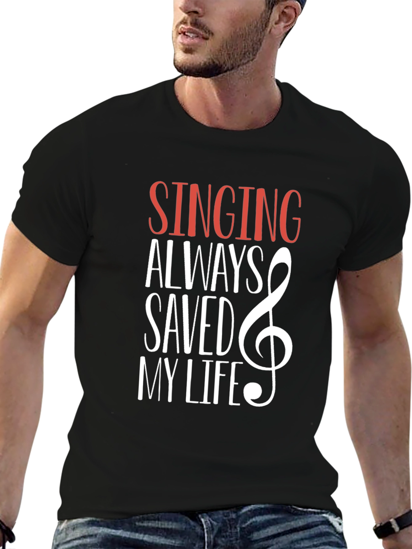 Singing Saved My Life Graphic Tee - Black T-Shirt