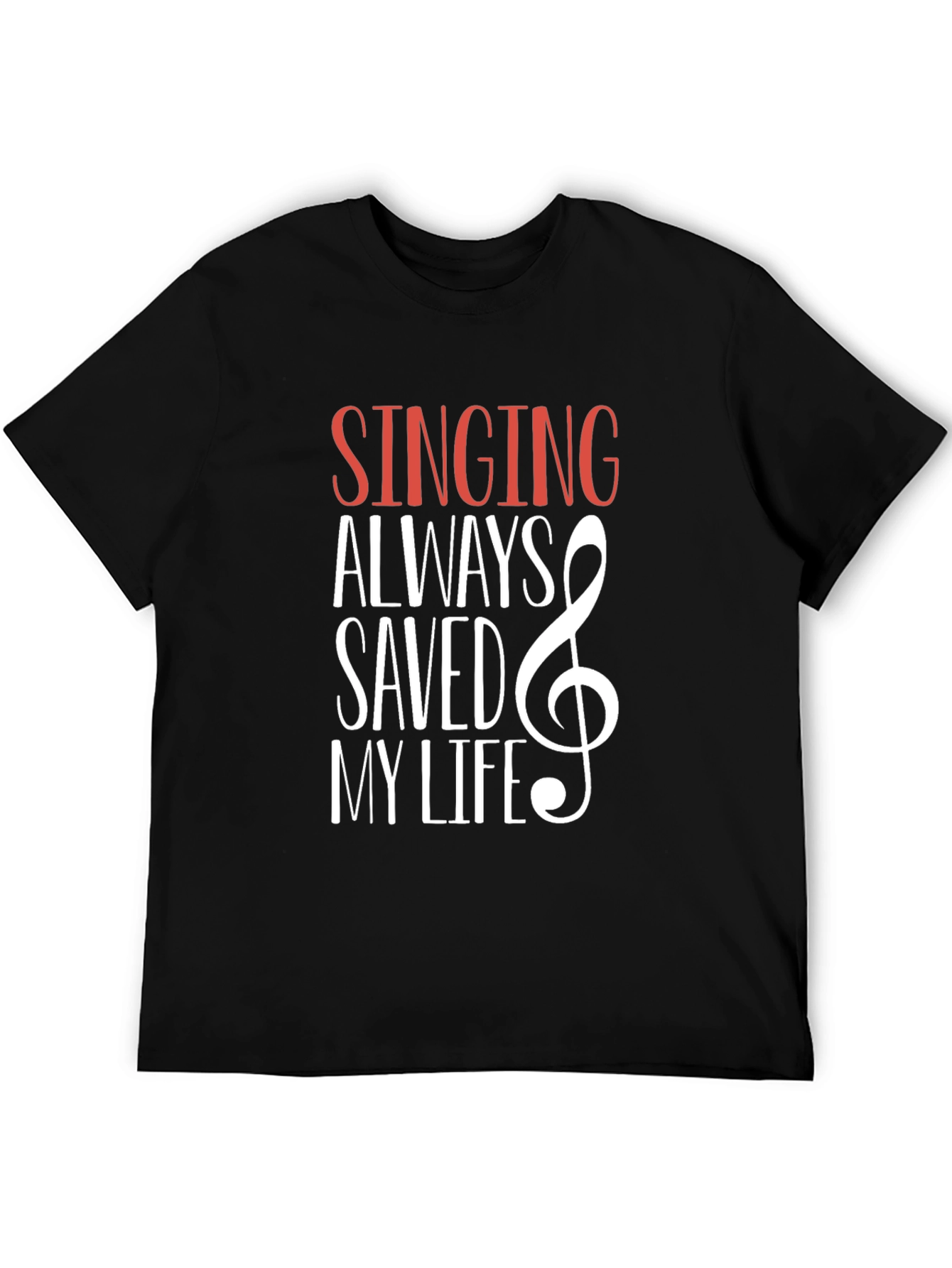 Singing Saved My Life Graphic Tee - Black T-Shirt