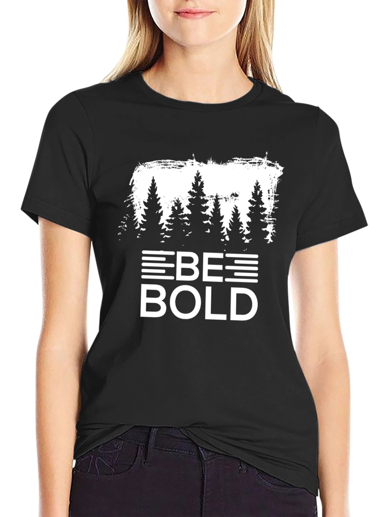 Be Bold Forest Graphic Tee - Black