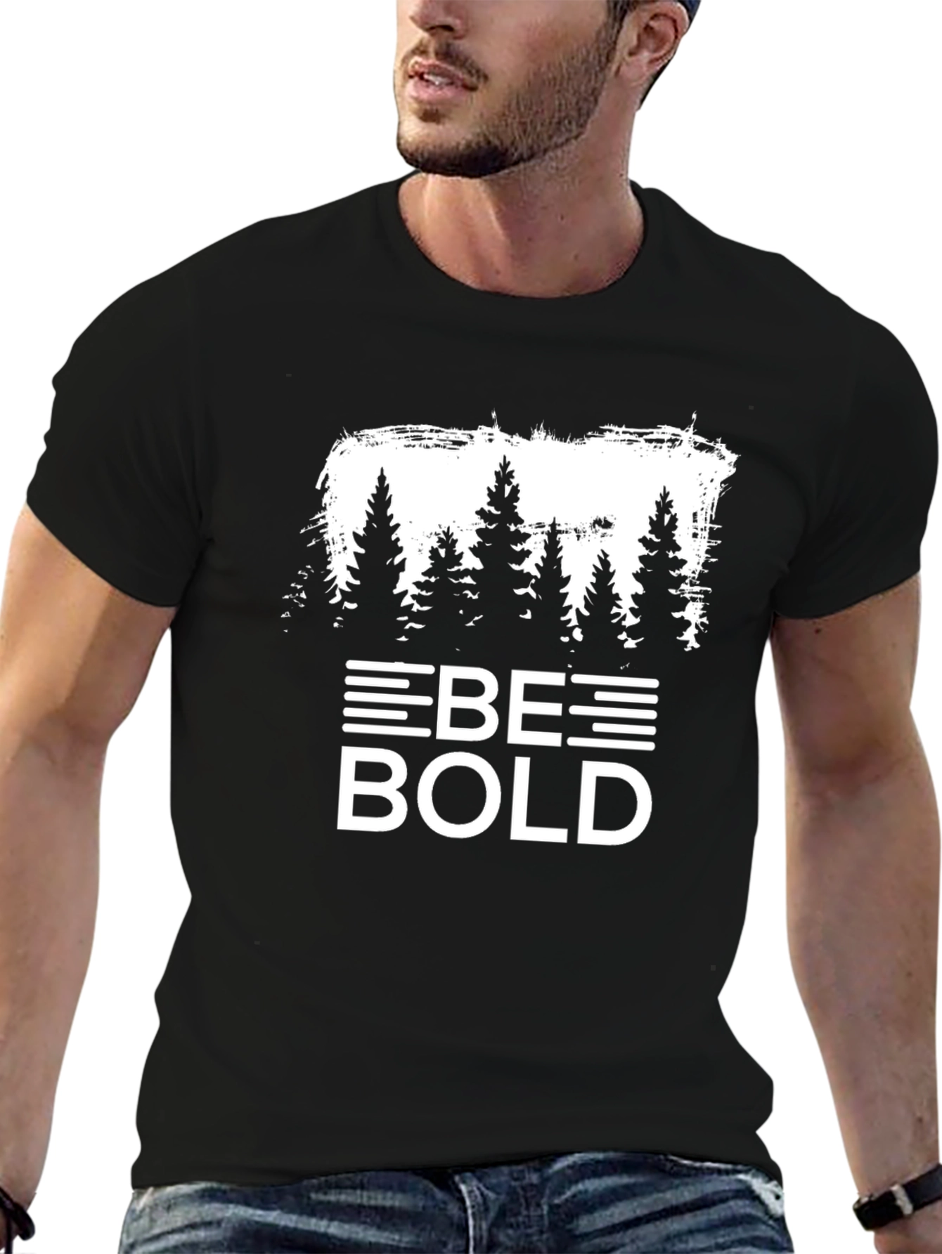 Be Bold Forest Graphic Tee - Black