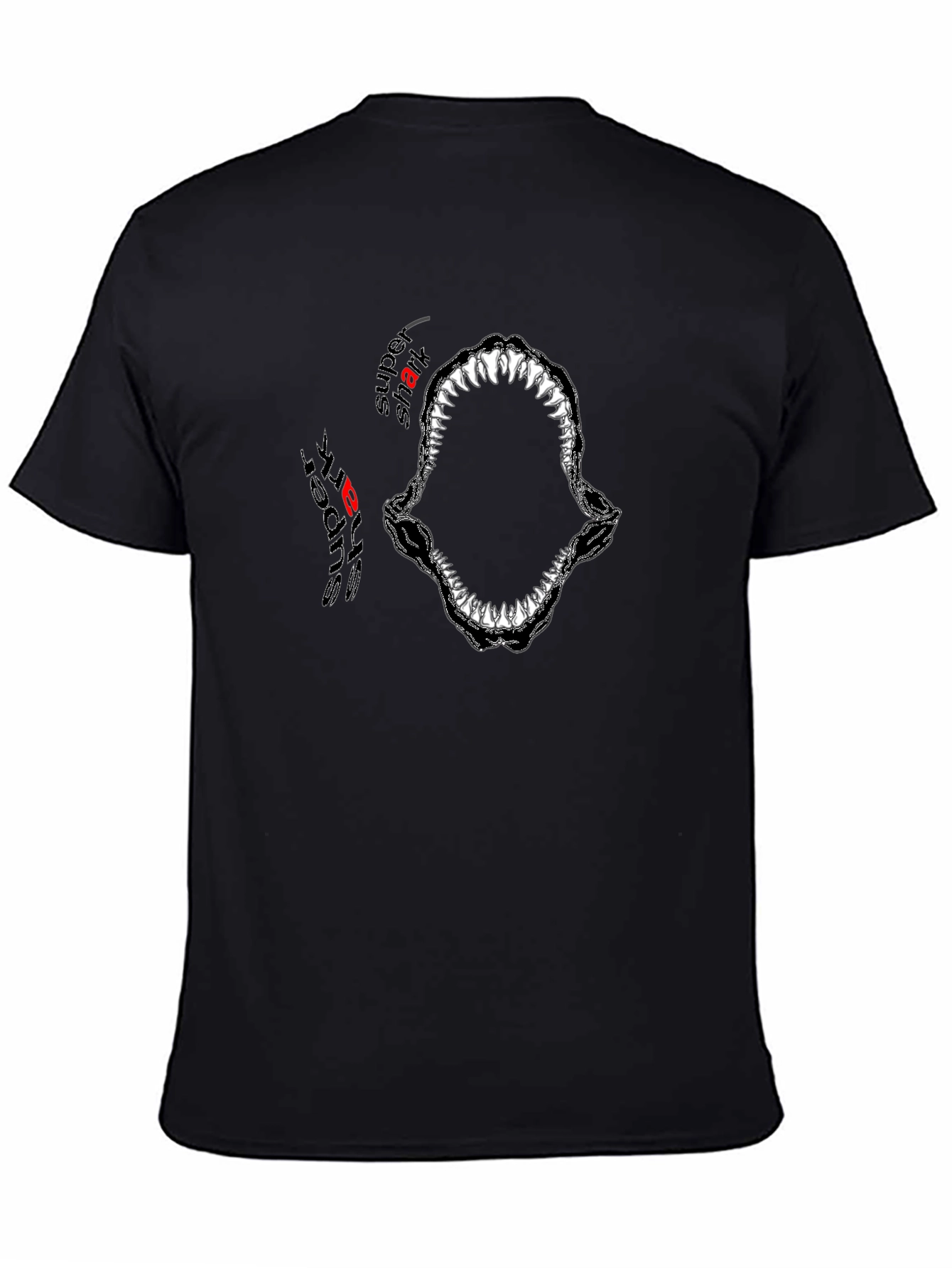 Super Shark Bite Graphic Tee - Black