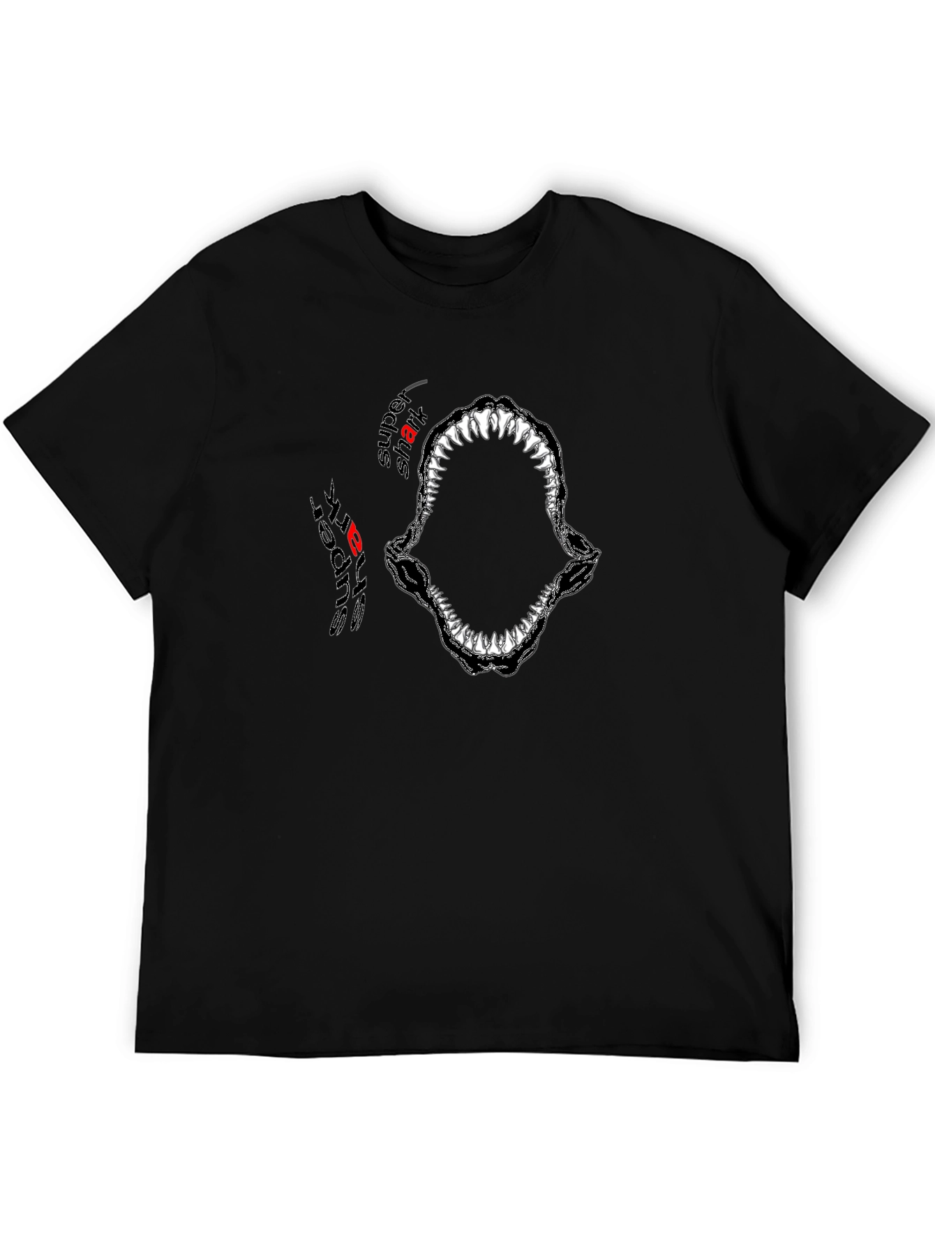 Super Shark Bite Graphic Tee - Black