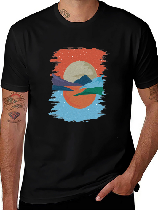 Abstract Sunset T-Shirt: Modern Graphic Tee