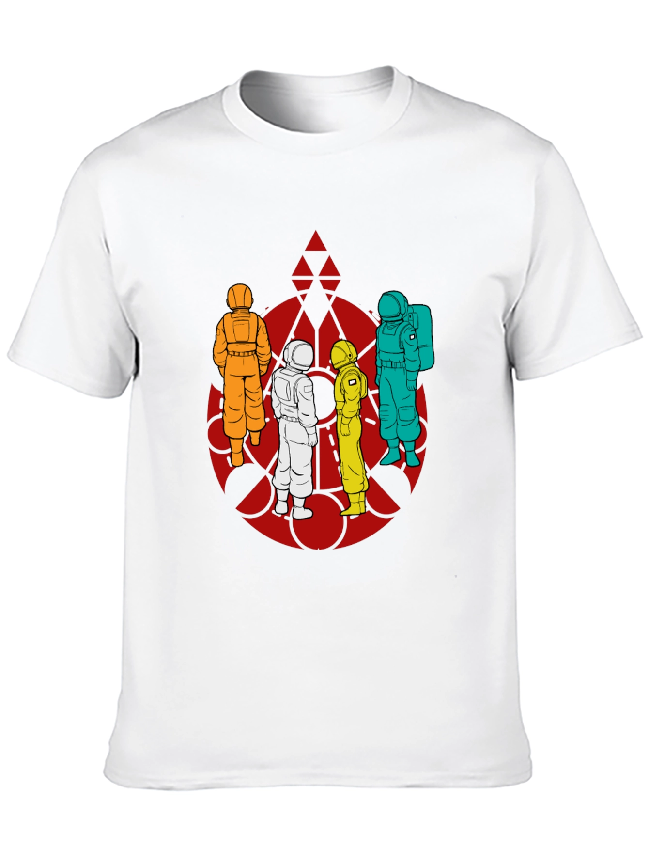 Astronaut Crew Graphic Tee - Black Cotton T-Shirt