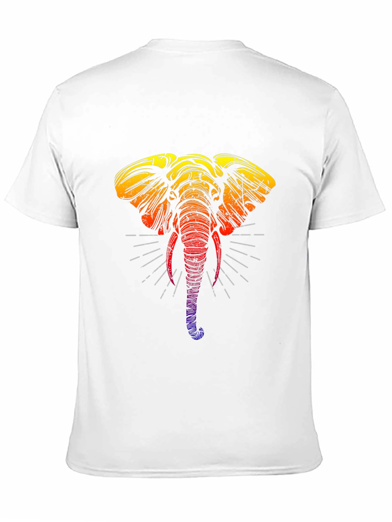 Rainbow Elephant Graphic Tee - Stylish Black T-Shirt