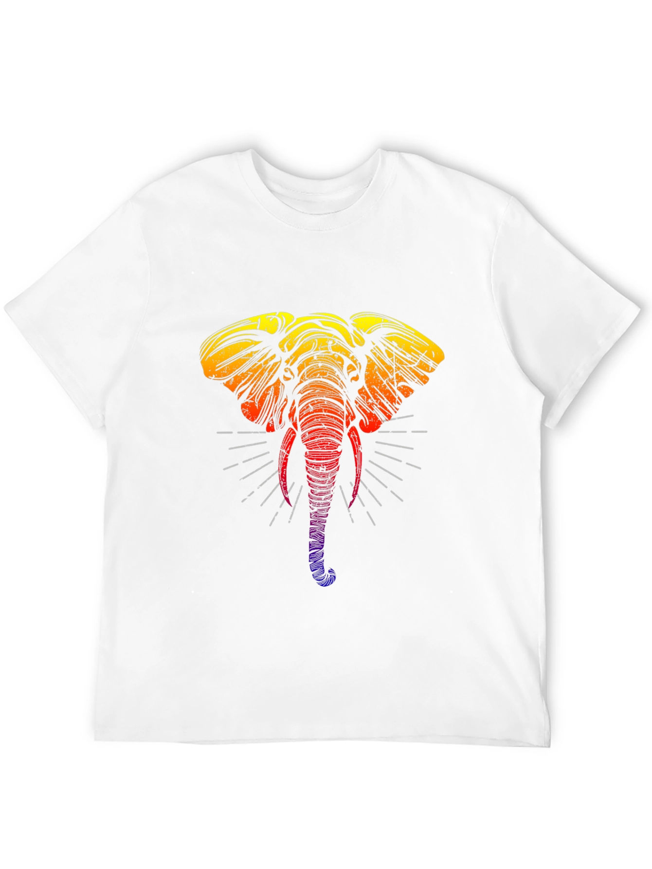 Rainbow Elephant Graphic Tee - Stylish Black T-Shirt