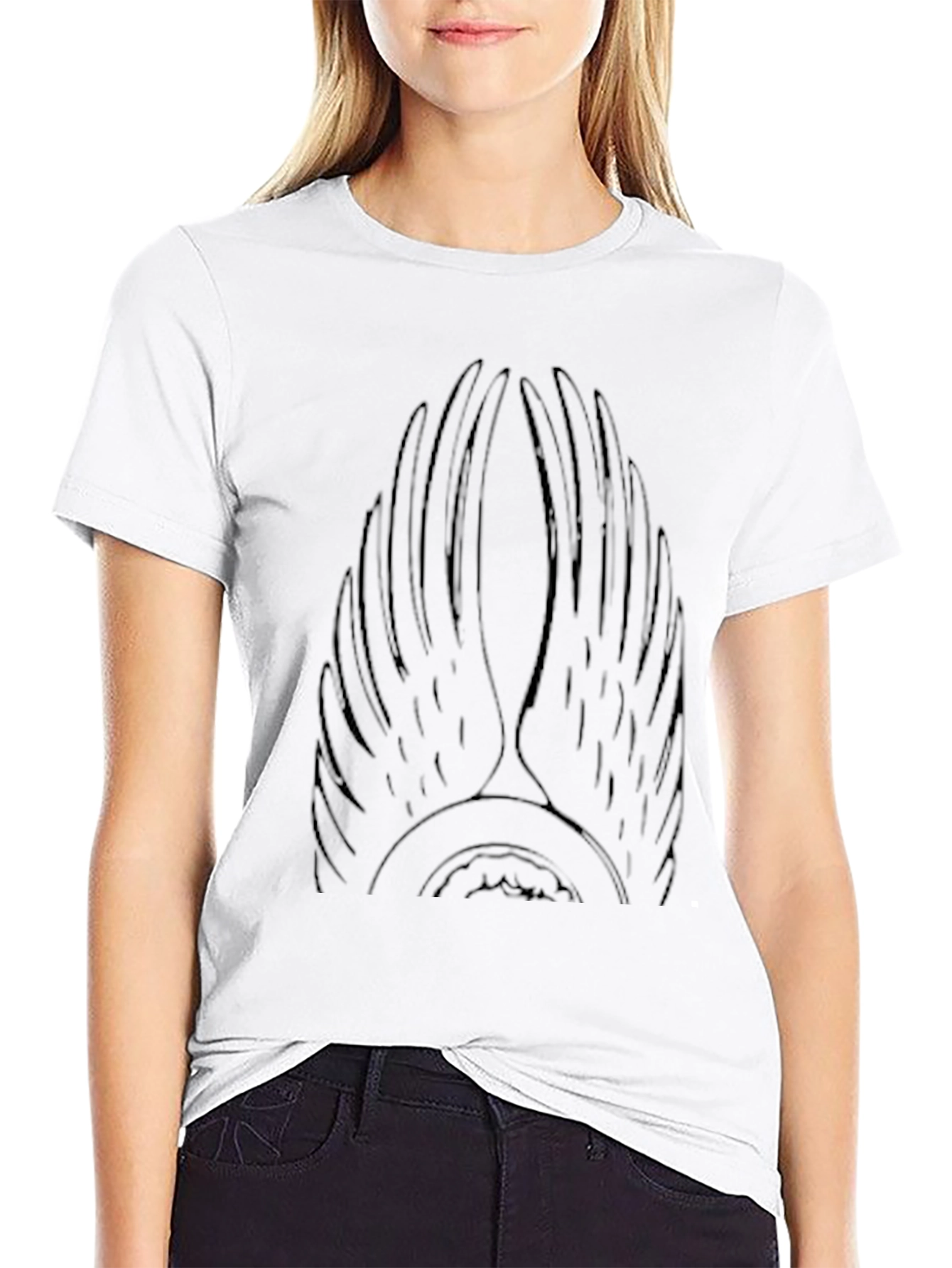 Winged Graphic Black Tee