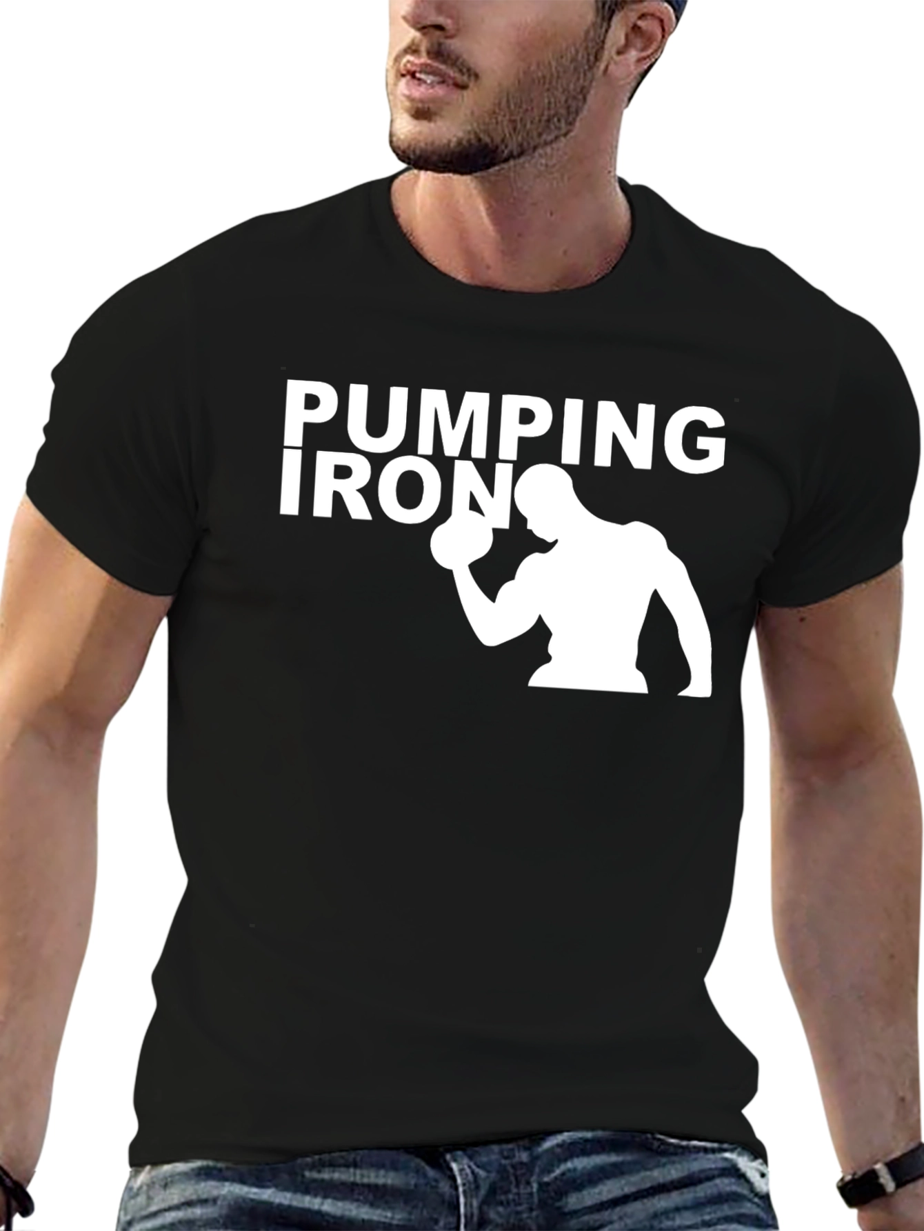 Pumping Iron Gym T-Shirt - Bodybuilding Fitness Tee