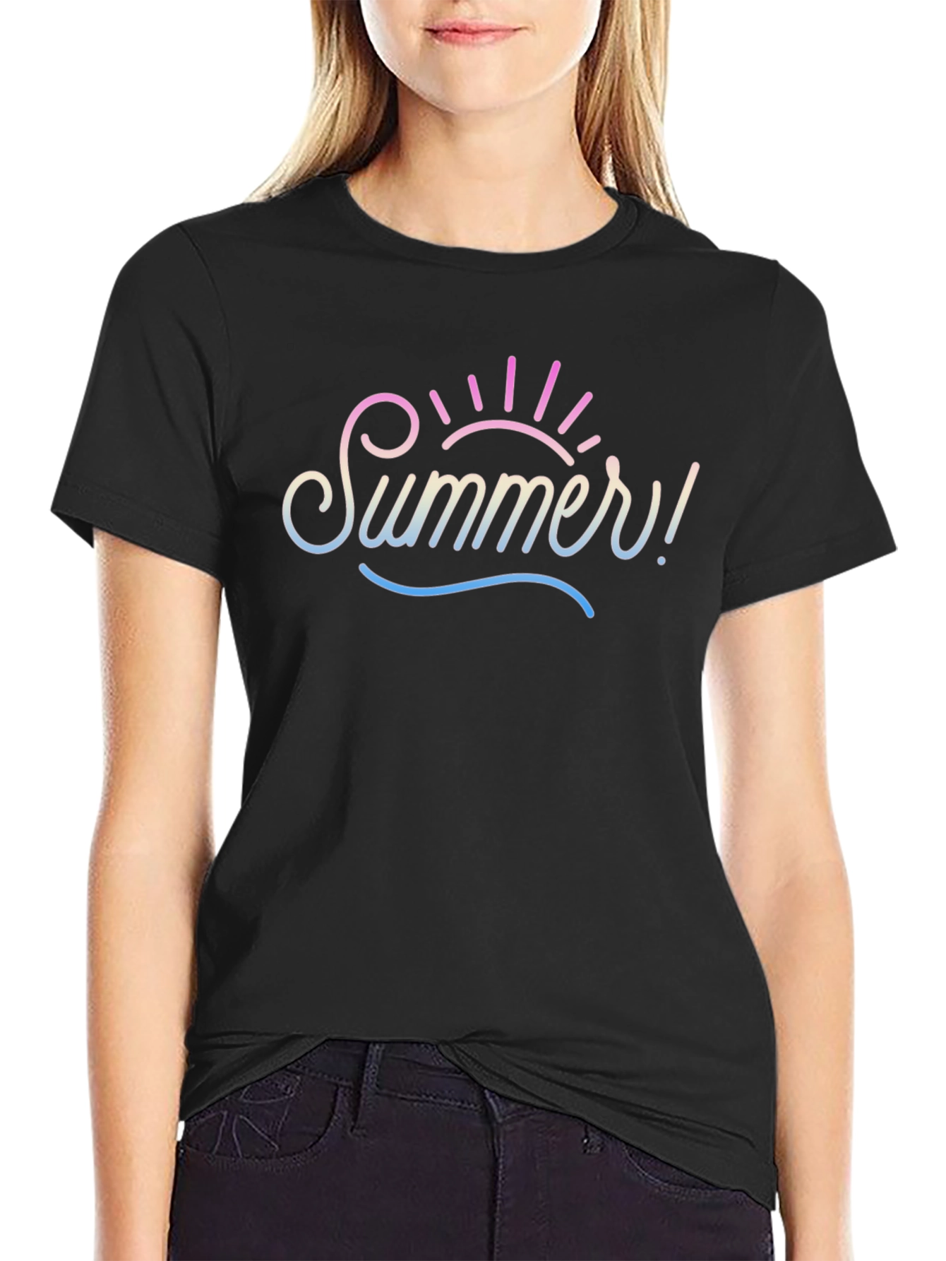 Summer T-Shirt - Black Graphic Tee