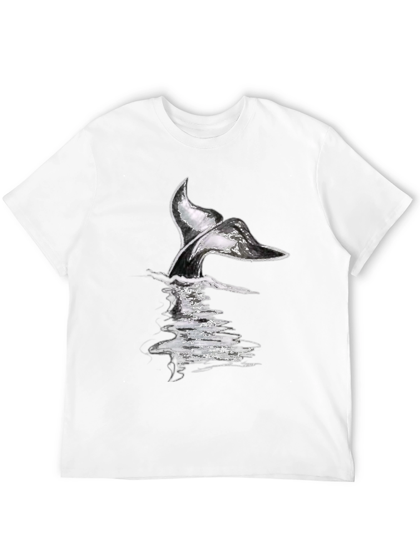Whale Tail Graphic Tee - Black