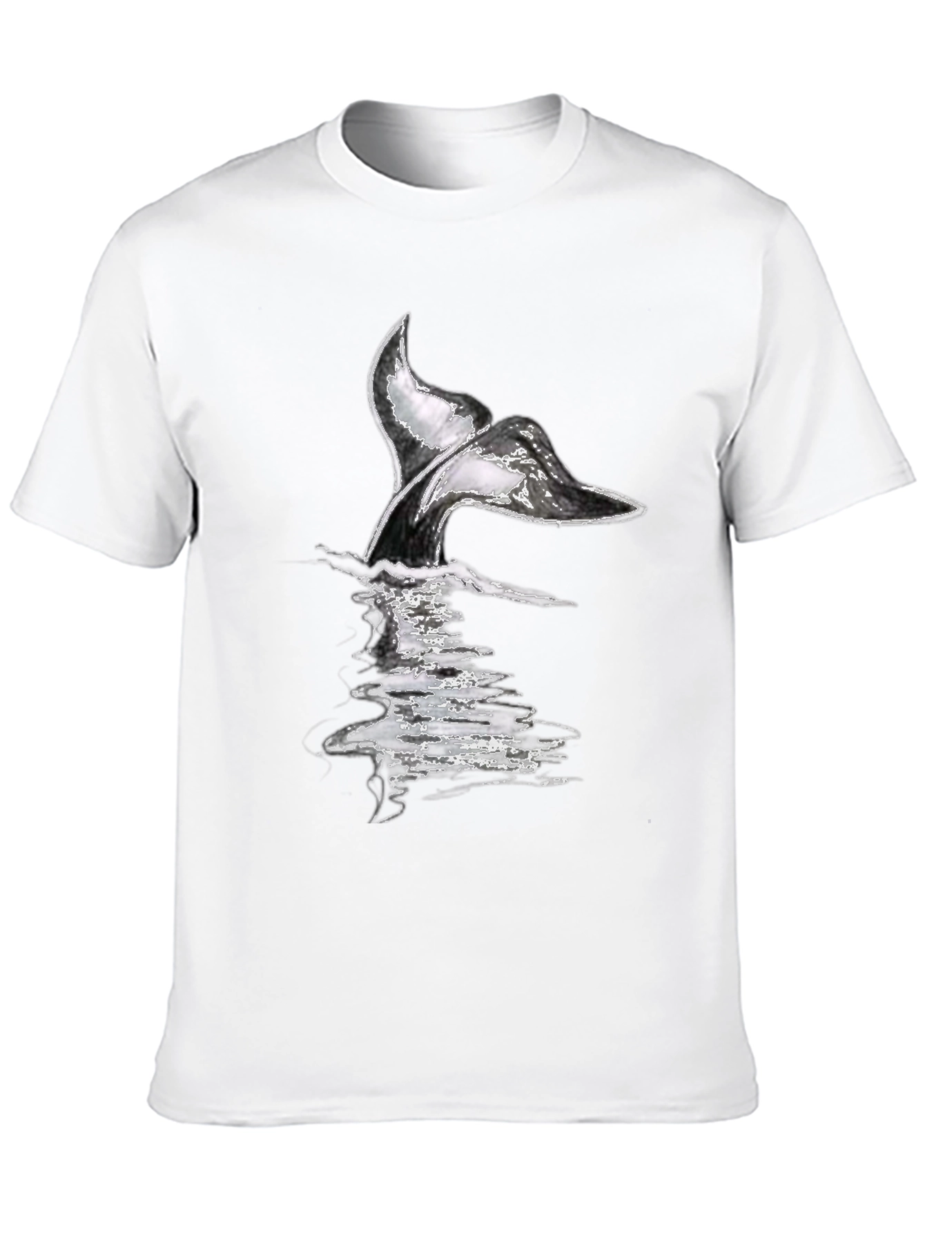 Whale Tail Graphic Tee - Black