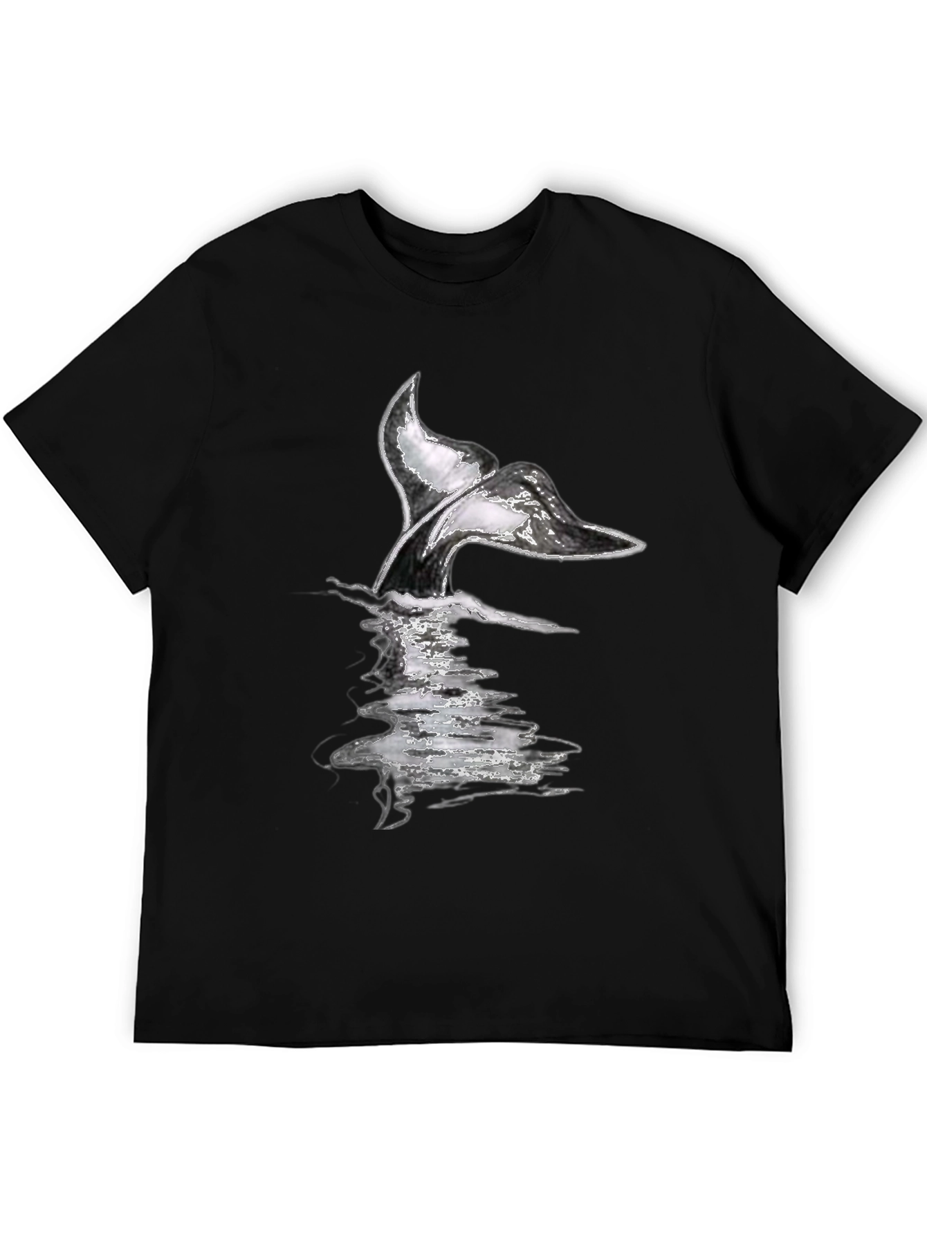 Whale Tail Graphic Tee - Black