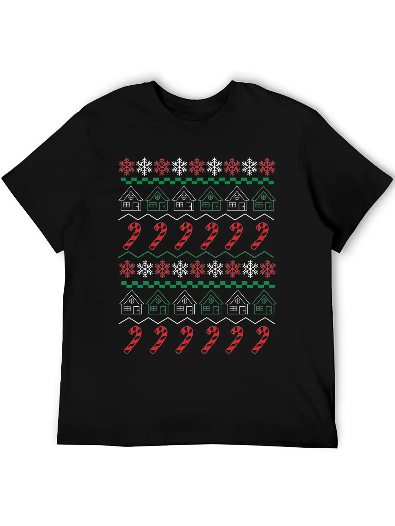 XMAS HOUSE Lightweight Cotton T-Shirt – Daily Comfort Graphic Shirt