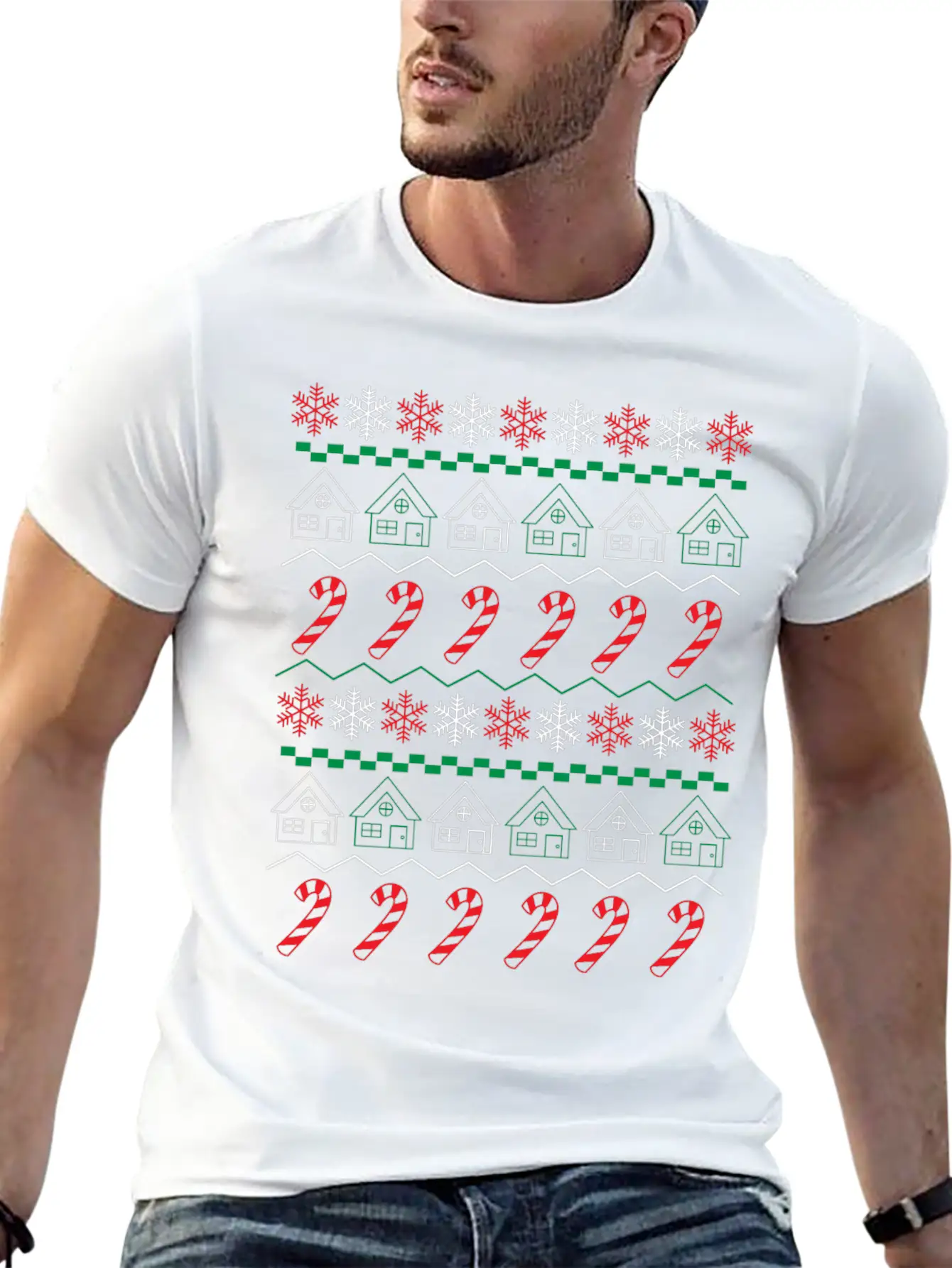 XMAS HOUSE Lightweight Cotton T-Shirt – Daily Comfort Graphic Shirt