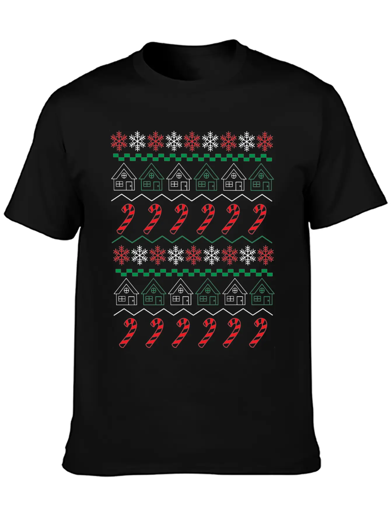 XMAS HOUSE Lightweight Cotton T-Shirt – Daily Comfort Graphic Shirt
