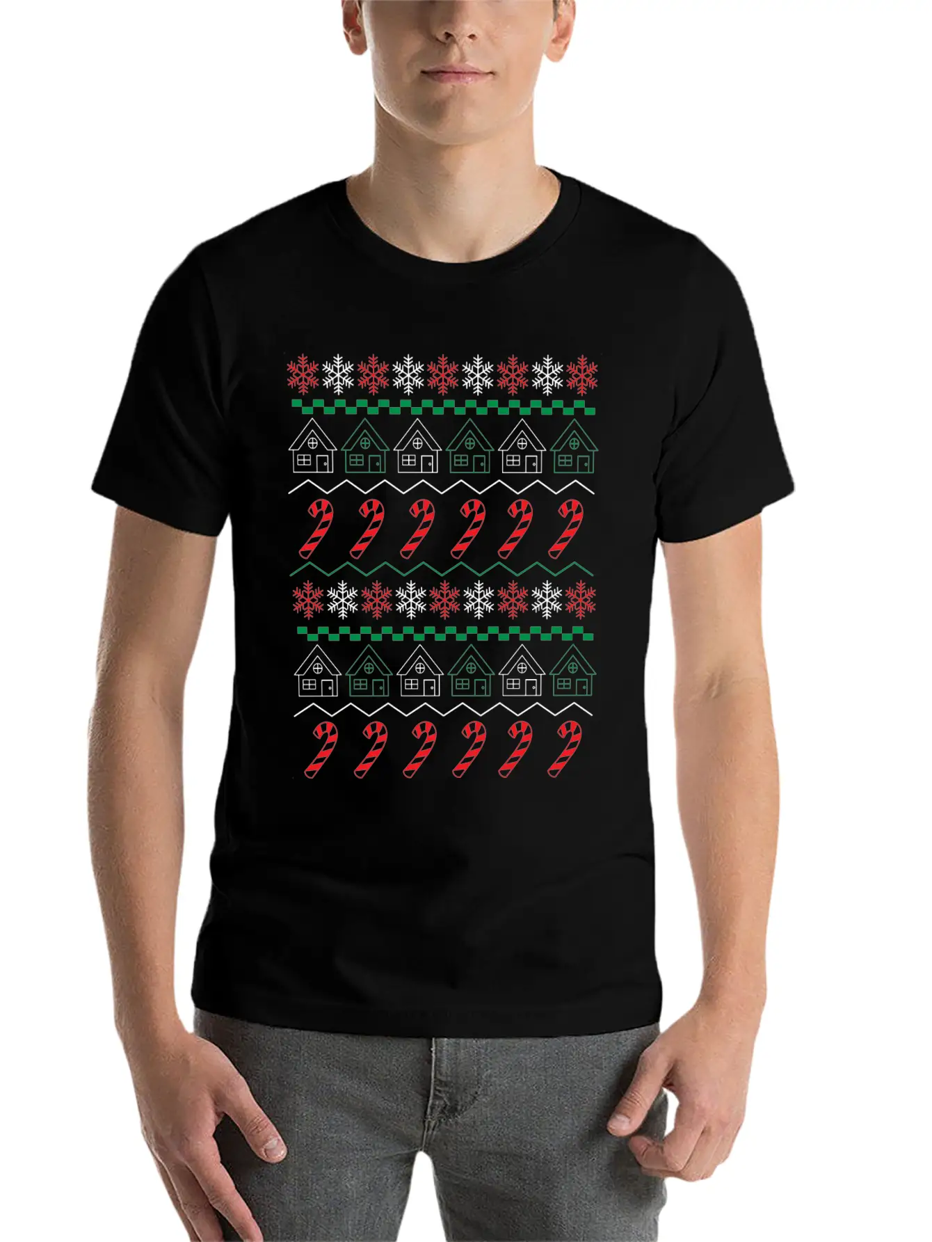 XMAS HOUSE Lightweight Cotton T-Shirt – Daily Comfort Graphic Shirt