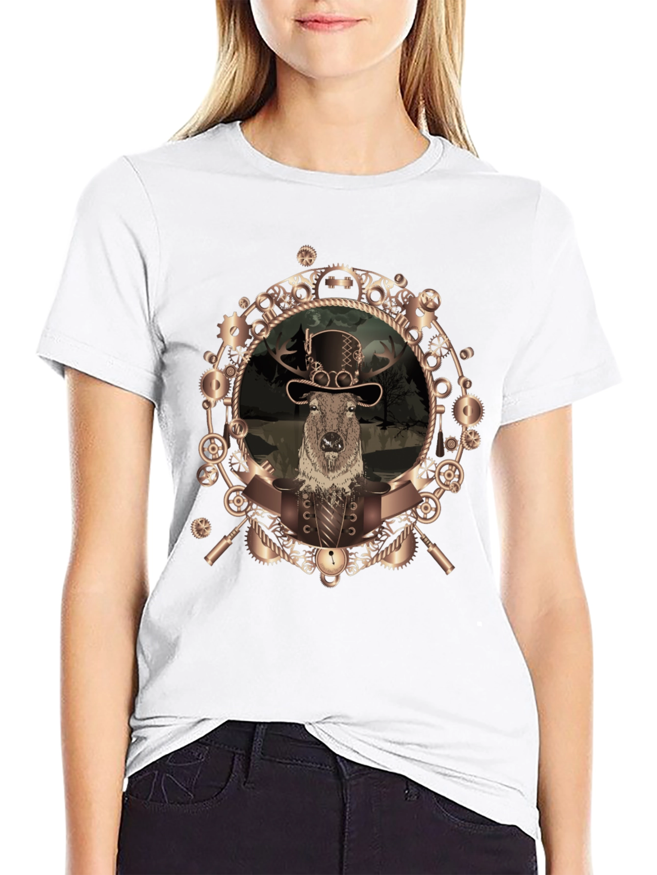 Steampunk Beaver T-Shirt - Unique Graphic Tee