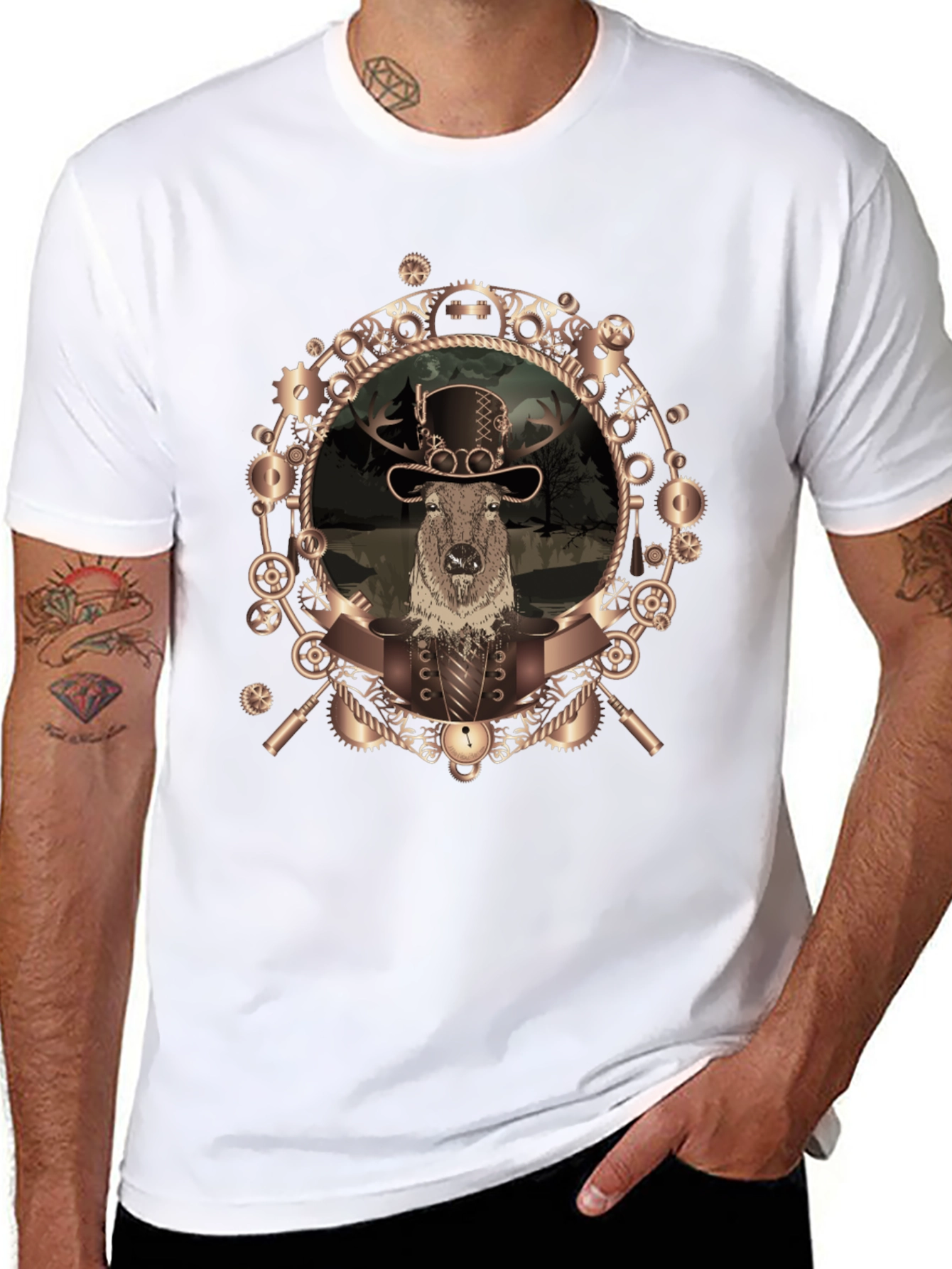 Steampunk Beaver T-Shirt - Unique Graphic Tee