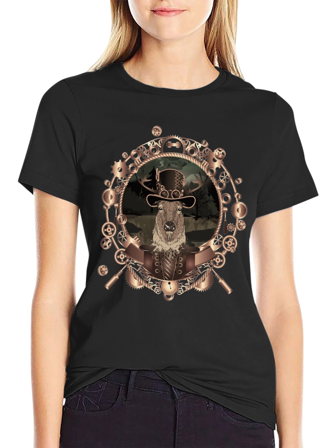 Steampunk Beaver T-Shirt - Unique Graphic Tee