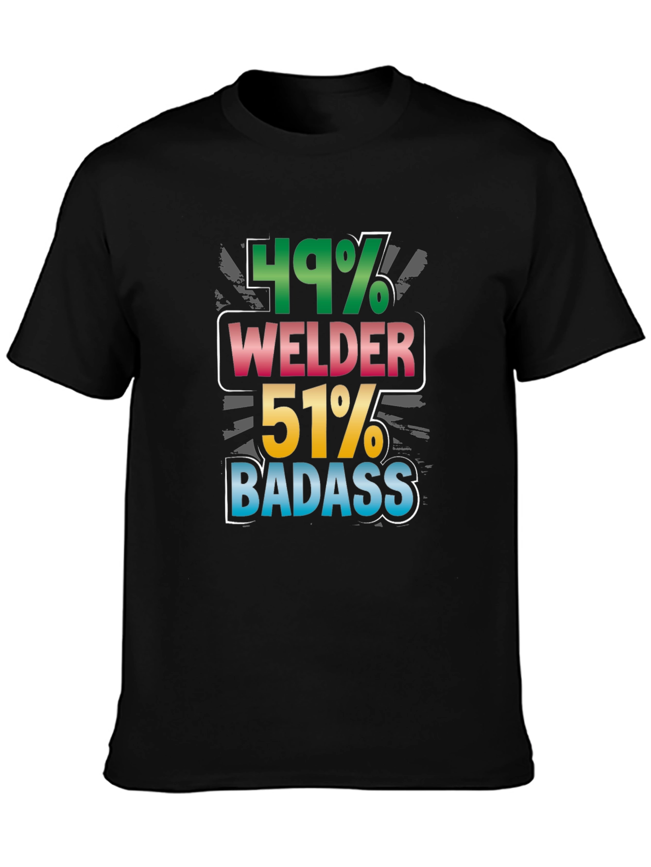Welder Badass Graphic Tee - Black Cotton Blend Shirt