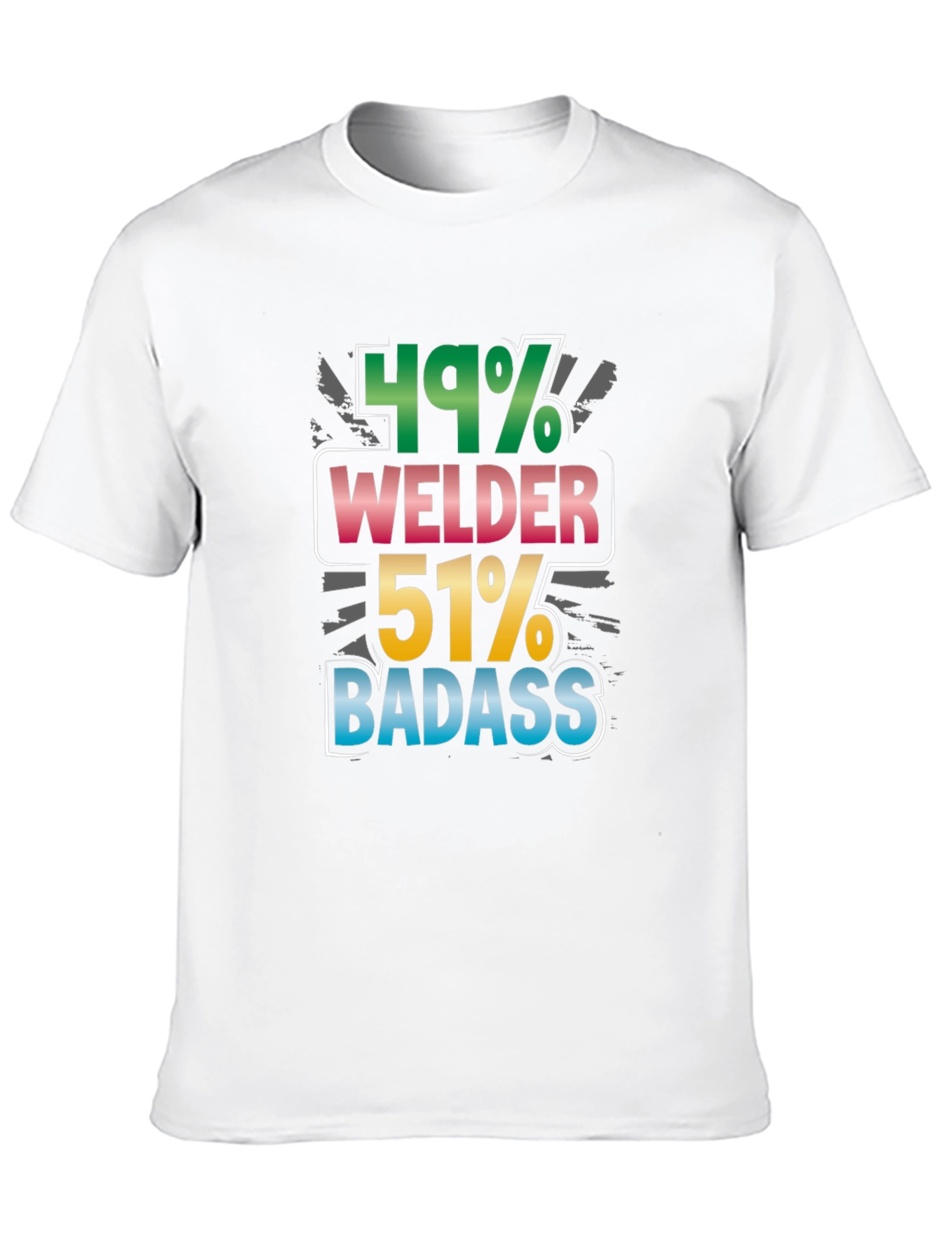 Welder Badass Graphic Tee - Black Cotton Blend Shirt