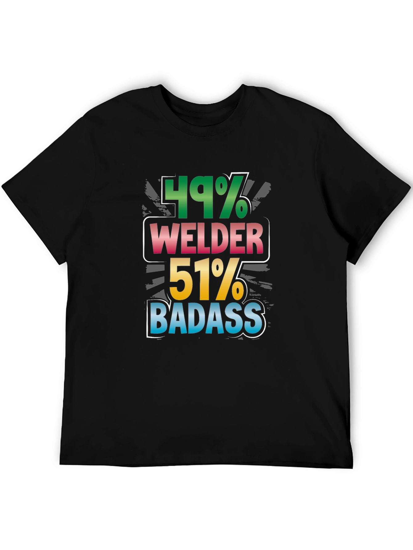 Welder Badass Graphic Tee - Black Cotton Blend Shirt