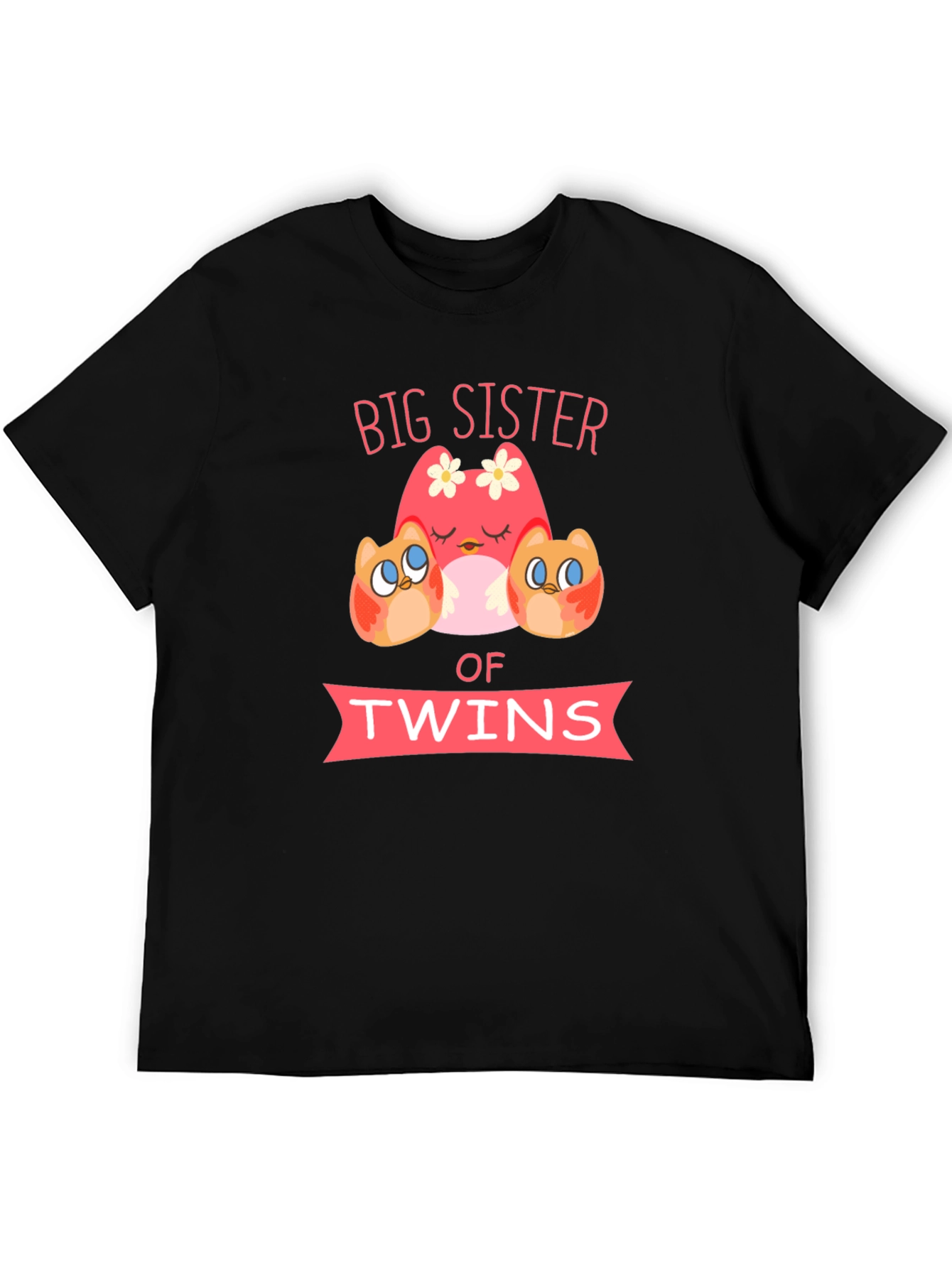 Big Sister of Twins Owl T-Shirt