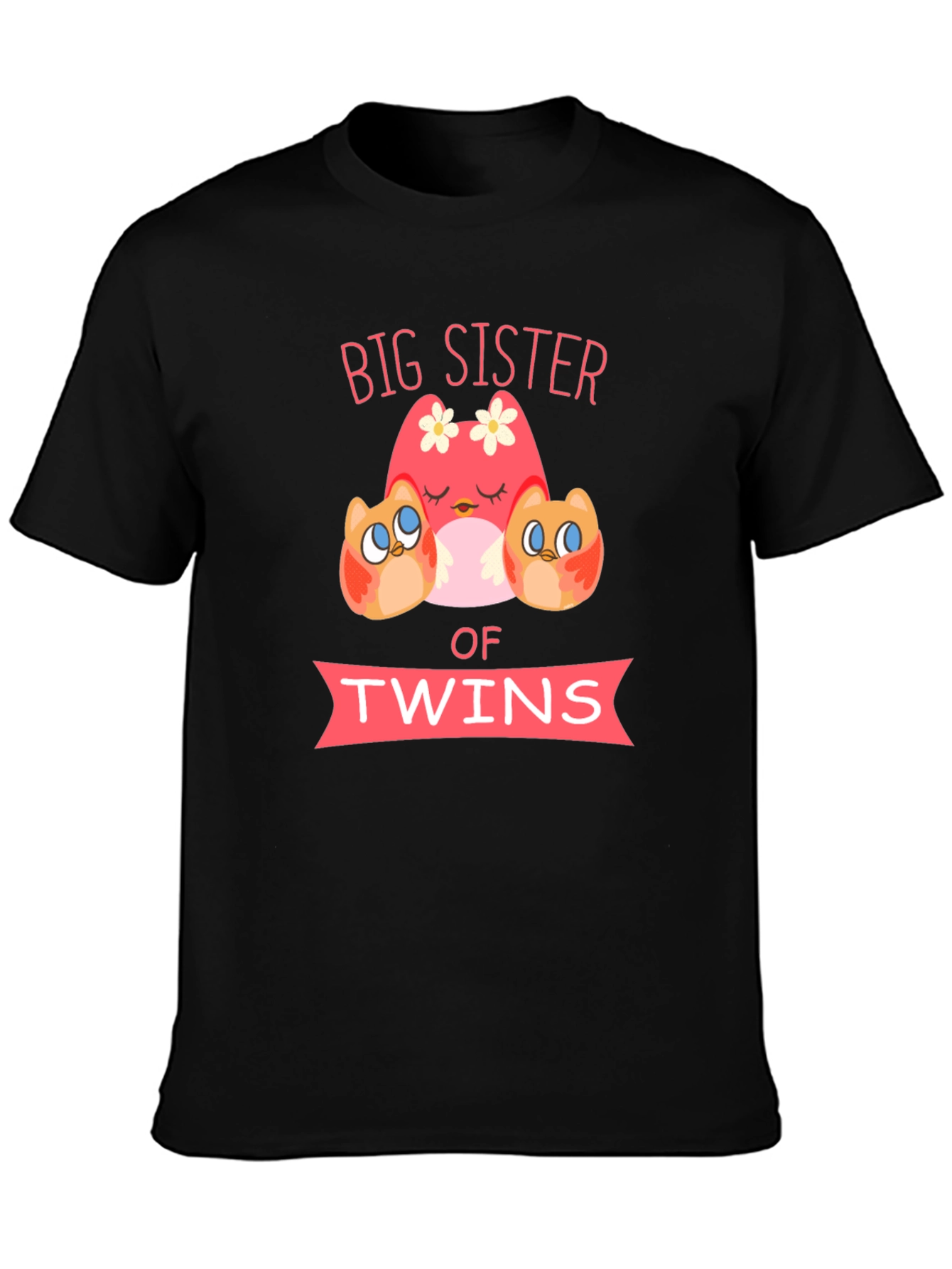 Big Sister of Twins Owl T-Shirt