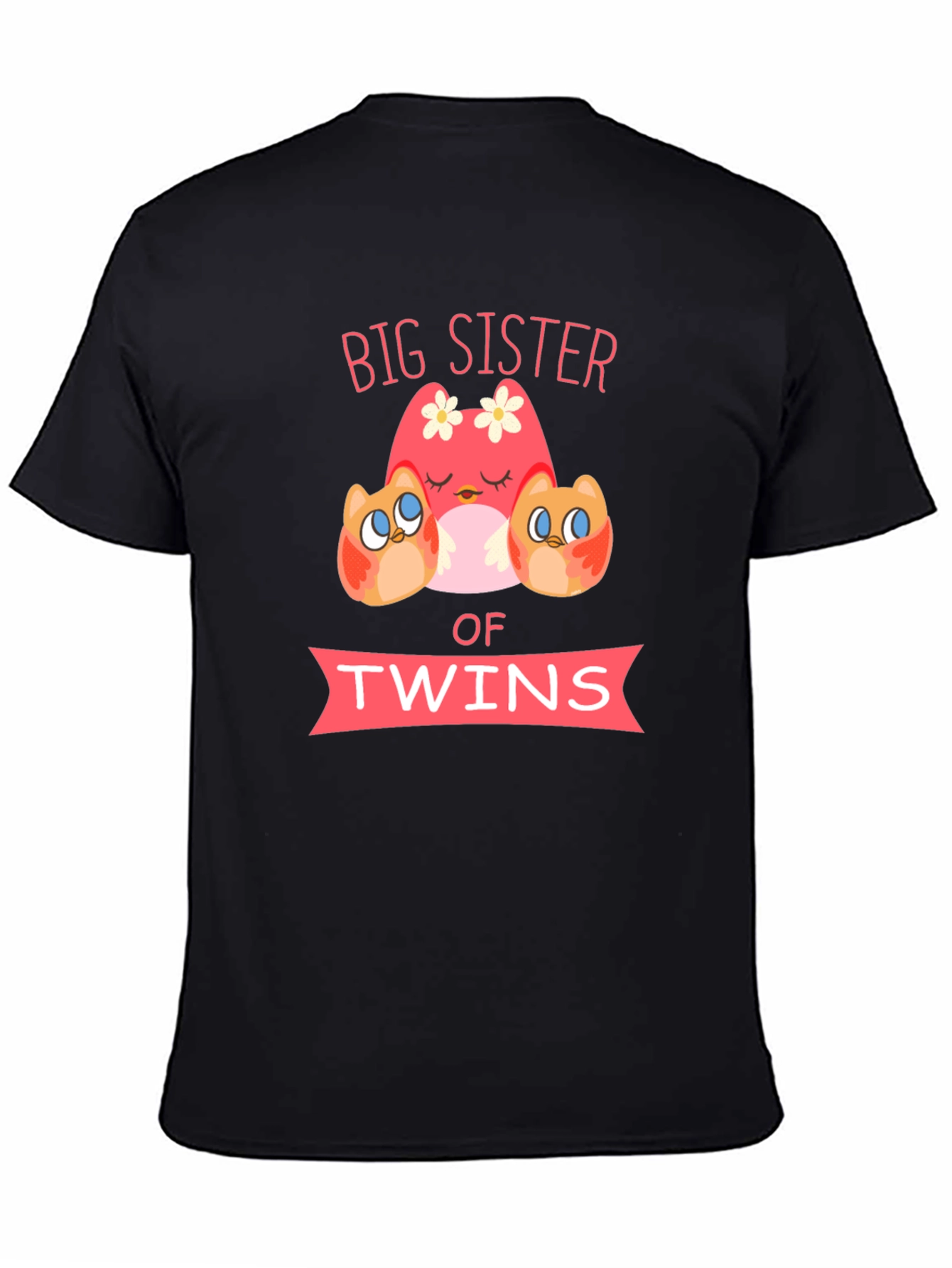 Big Sister of Twins Owl T-Shirt