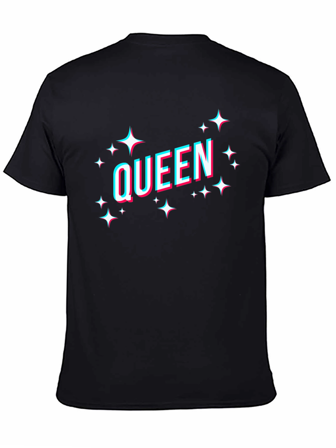Queen Graphic Tee - Black Cotton Blend