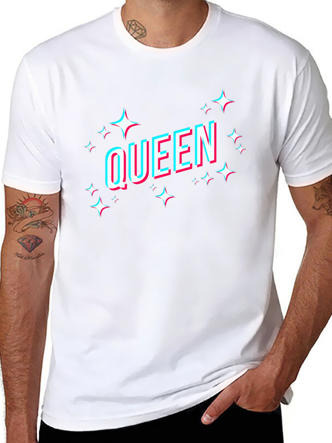 Queen Graphic Tee - Black Cotton Blend