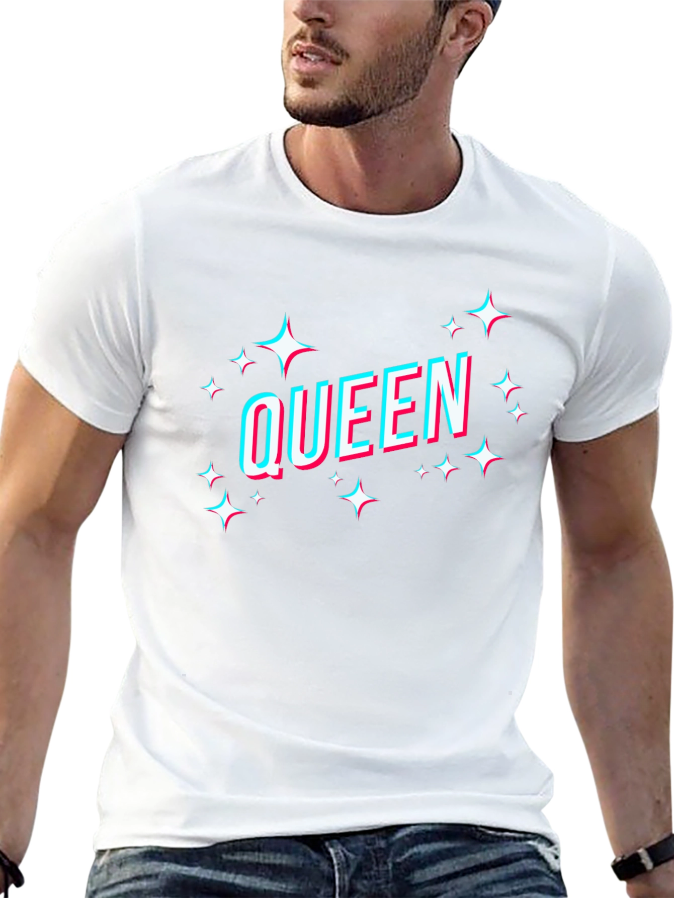 Queen Graphic Tee - Black Cotton Blend