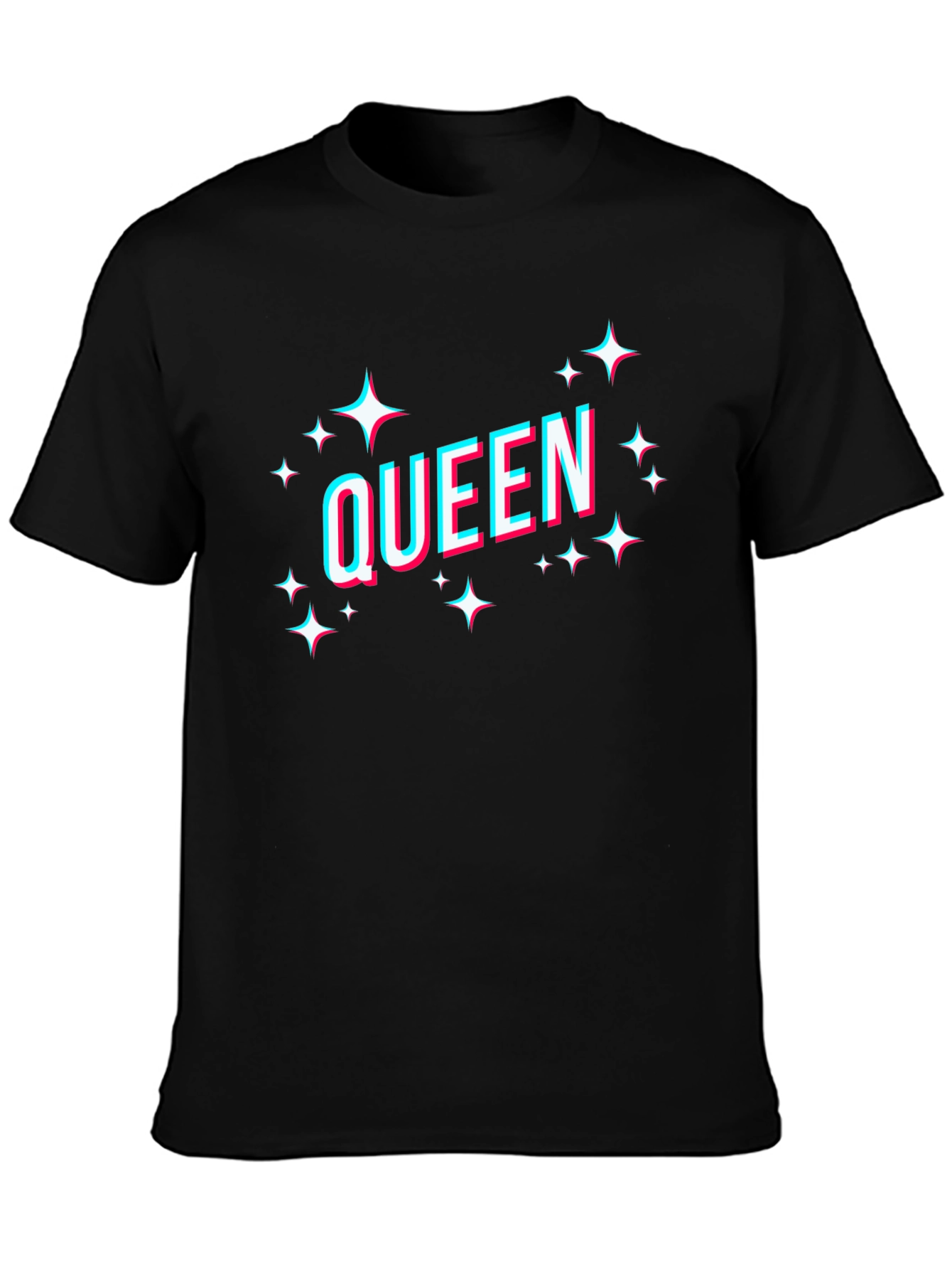 Queen Graphic Tee - Black Cotton Blend
