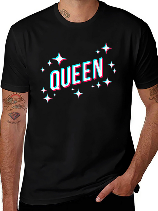 Queen Graphic Tee - Black Cotton Blend