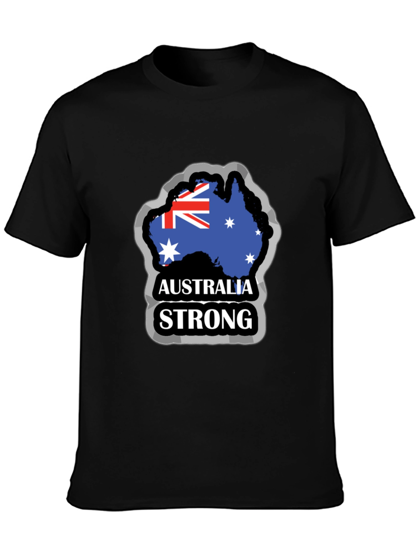 Australia Strong Mens Black T-Shirt