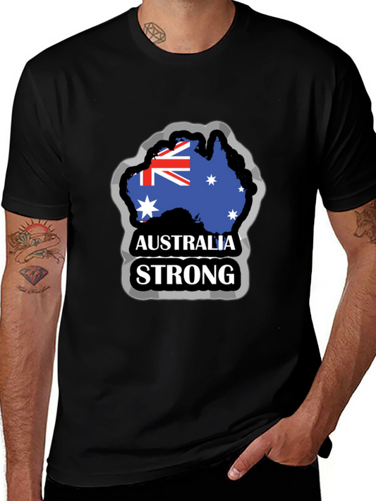 Australia Strong Mens Black T-Shirt