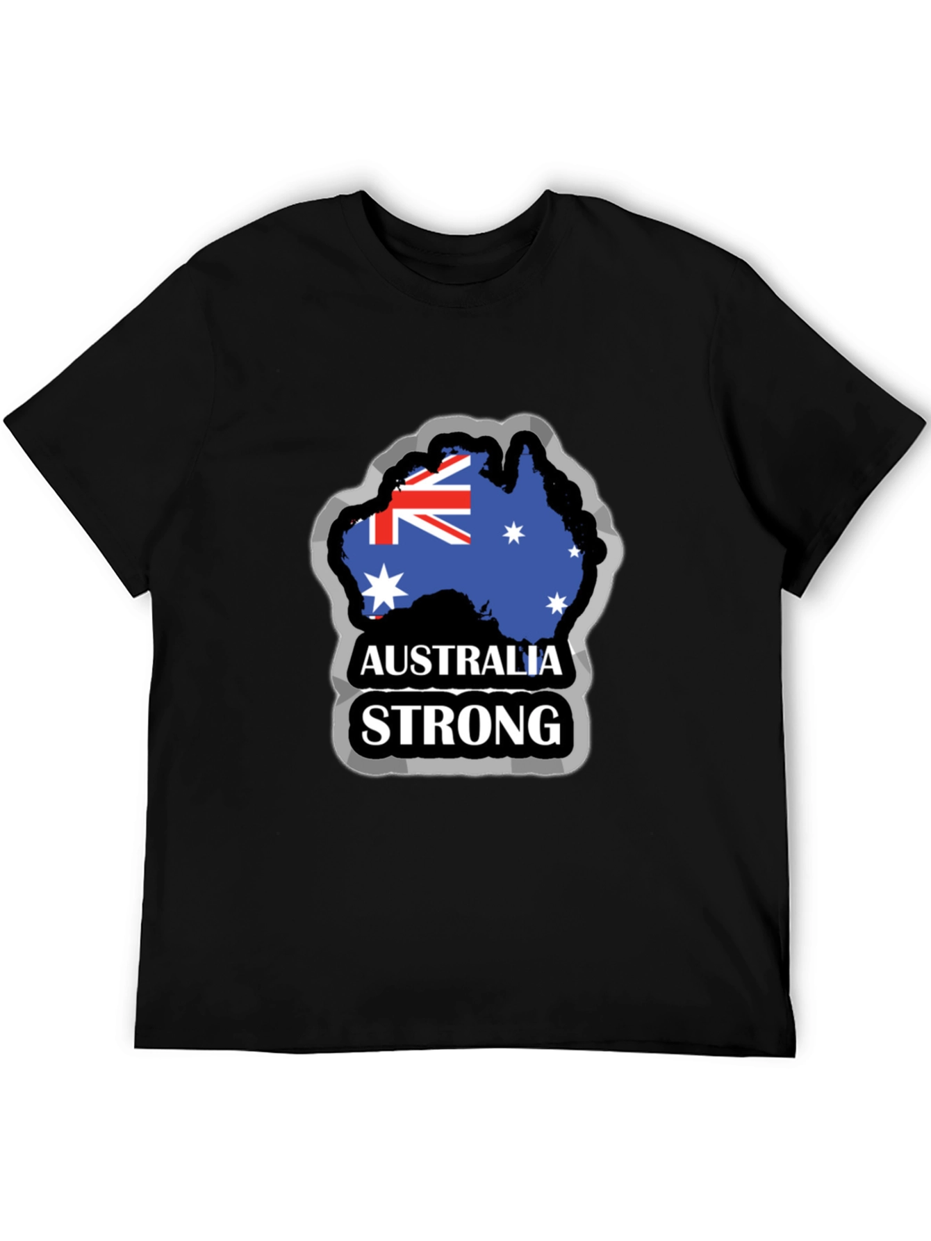 Australia Strong Mens Black T-Shirt