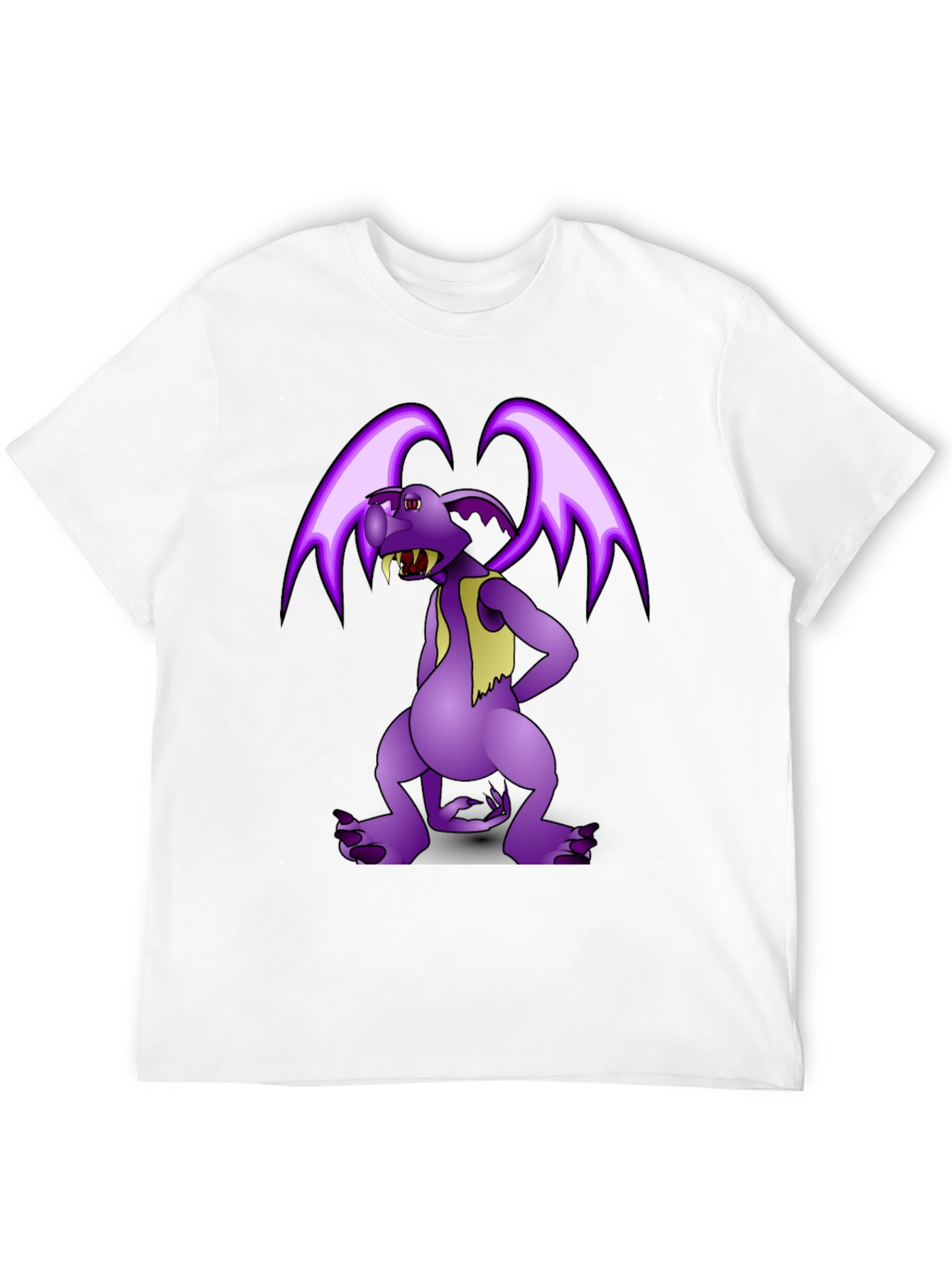Purple Cartoon Monster Graphic T-Shirt