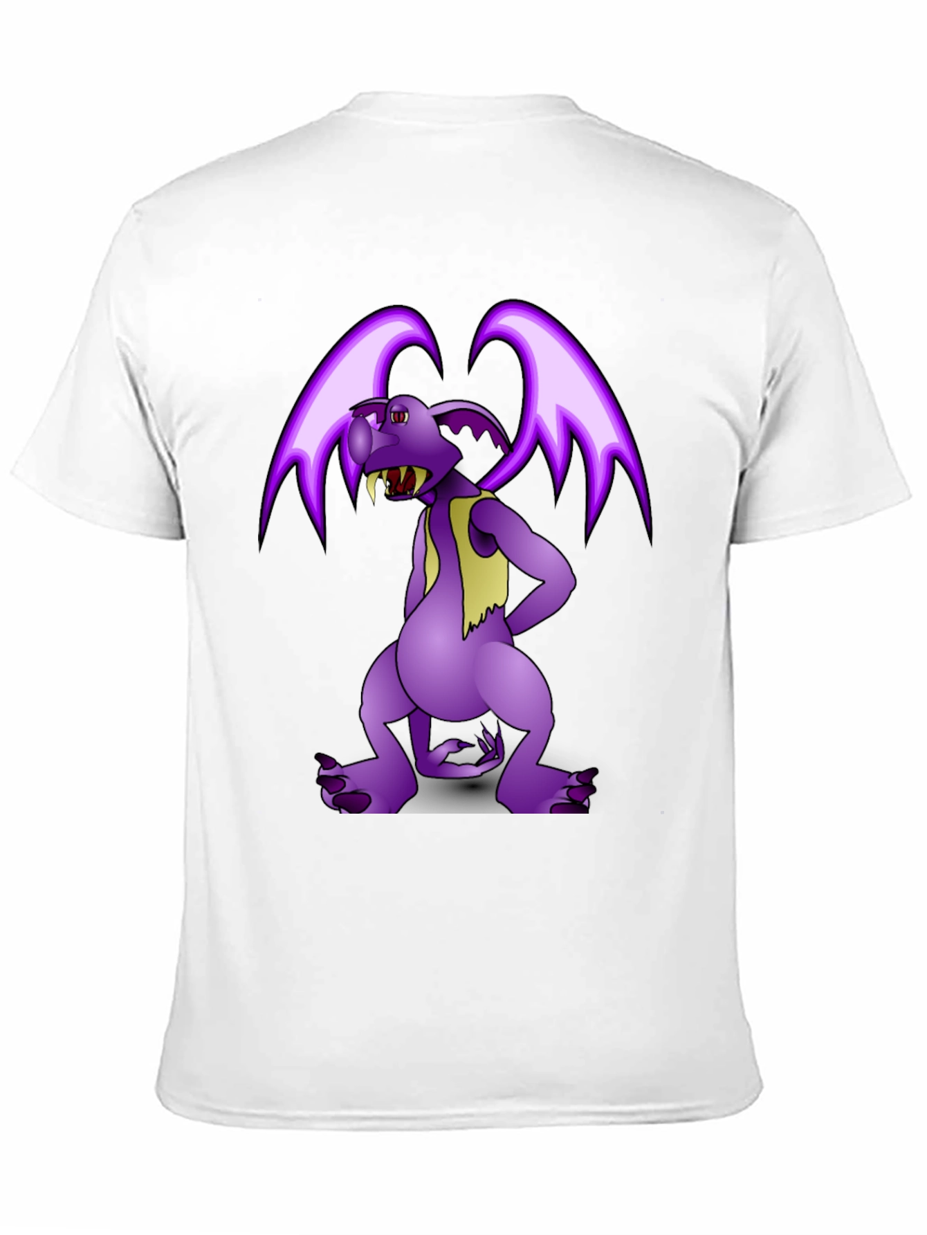 Purple Cartoon Monster Graphic T-Shirt