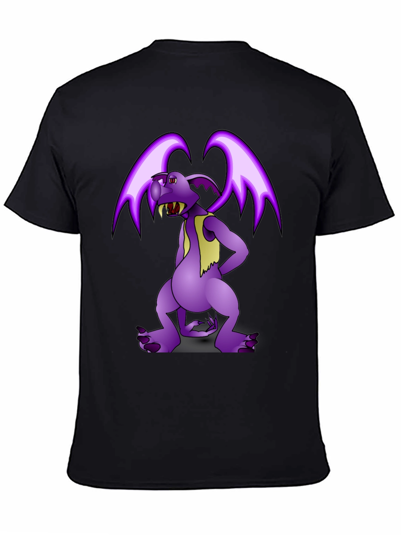 Purple Cartoon Monster Graphic T-Shirt
