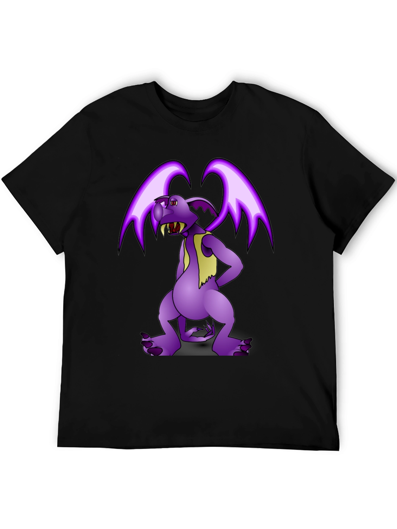 Purple Cartoon Monster Graphic T-Shirt
