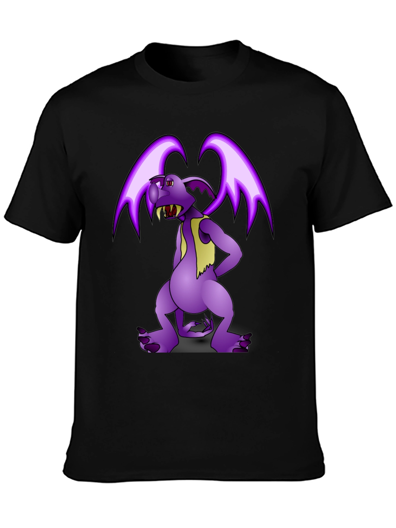 Purple Cartoon Monster Graphic T-Shirt