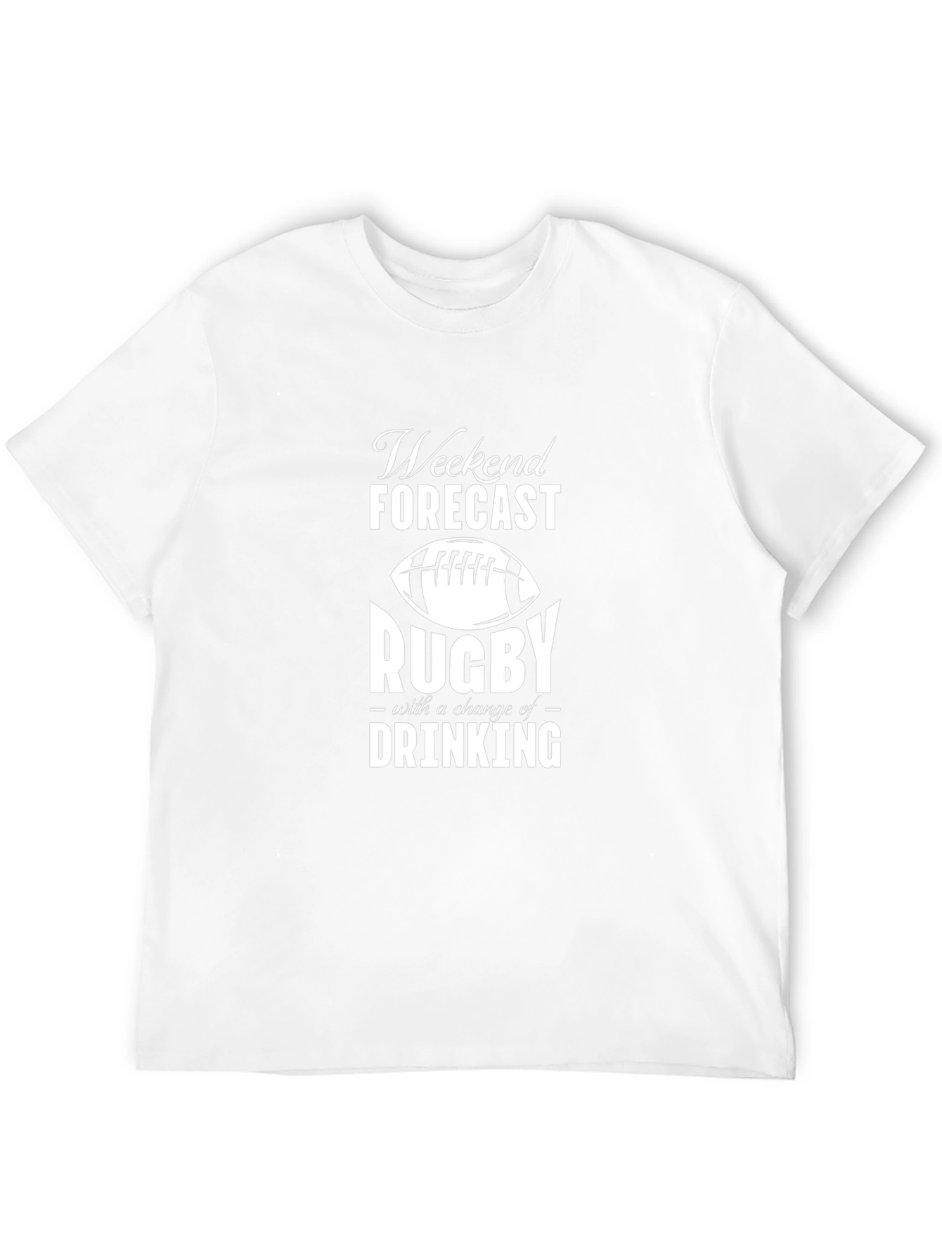 Rugby & Drinking Weekend Forecast T-Shirt - Black